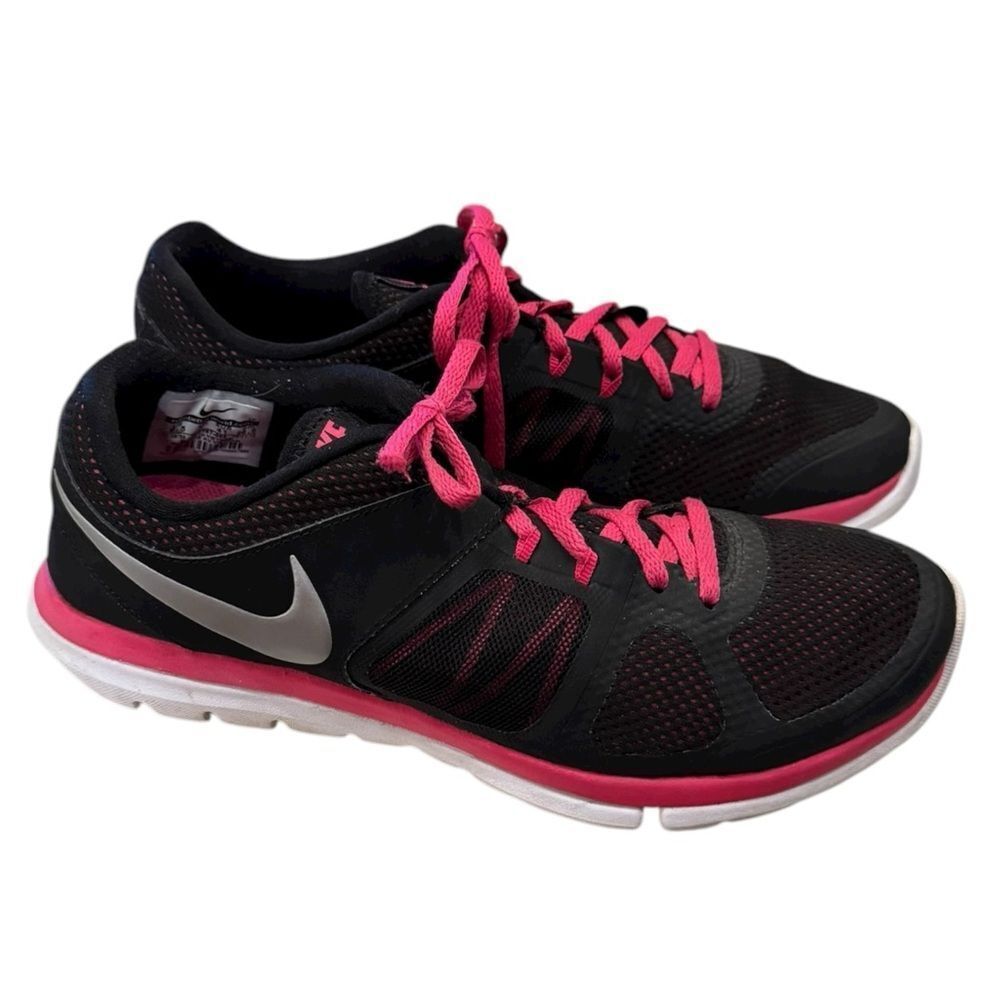 Nike Flex Women’s 2014 Black Pink Running  (642767-002) Shoes Sneakers 9.5